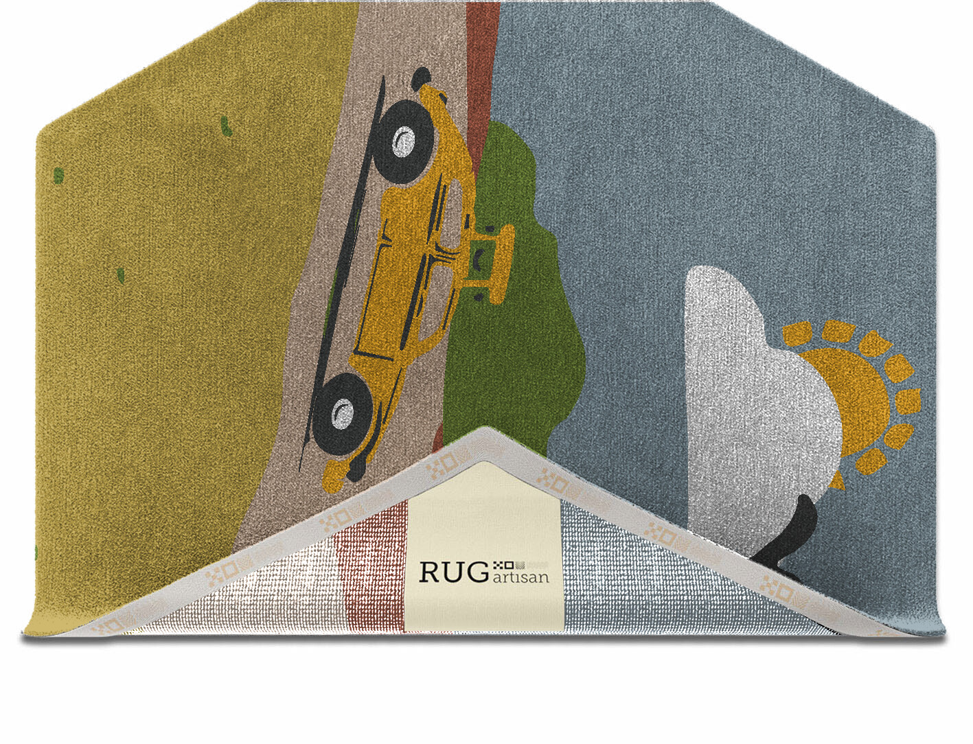 Sunny Race Kid Hexagon Hand Knotted Tibetan Wool Custom Rug by Rug Artisan