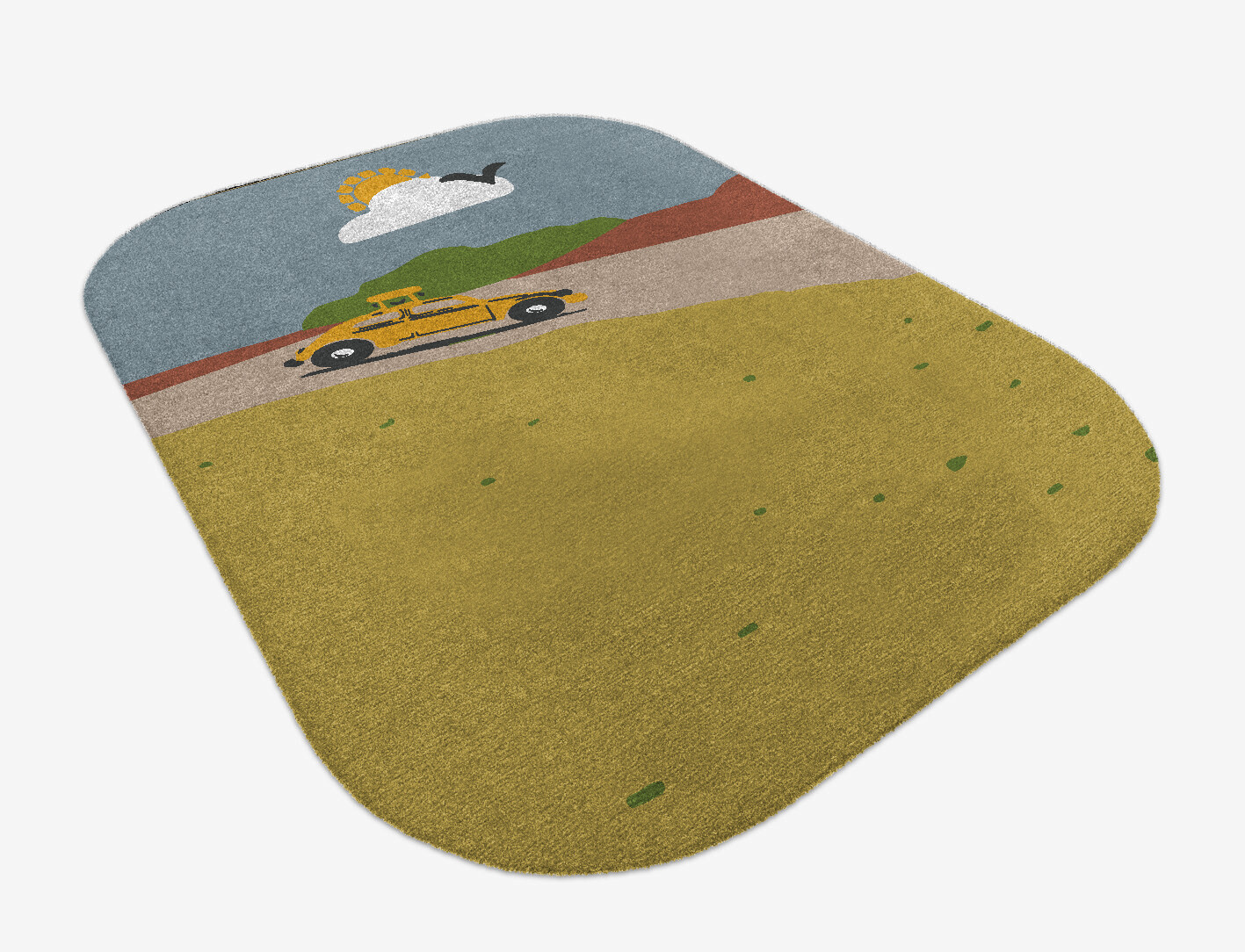 Sunny Race Kid Oblong Hand Knotted Tibetan Wool Custom Rug by Rug Artisan