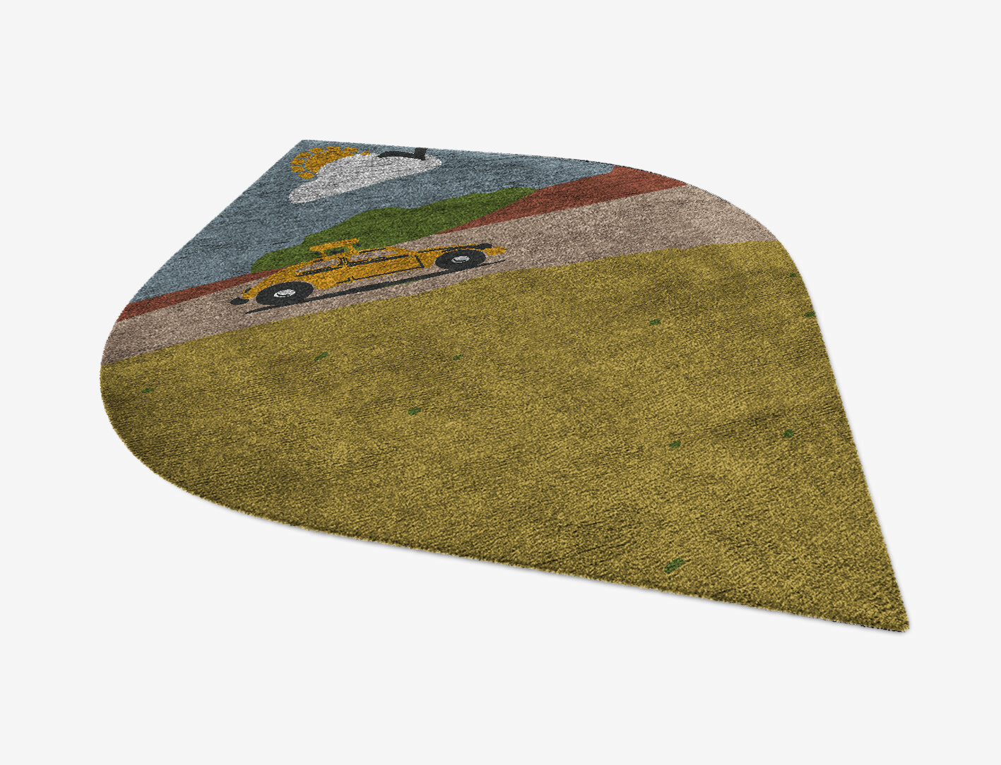Sunny Race Kid Ogee Hand Knotted Bamboo Silk Custom Rug by Rug Artisan