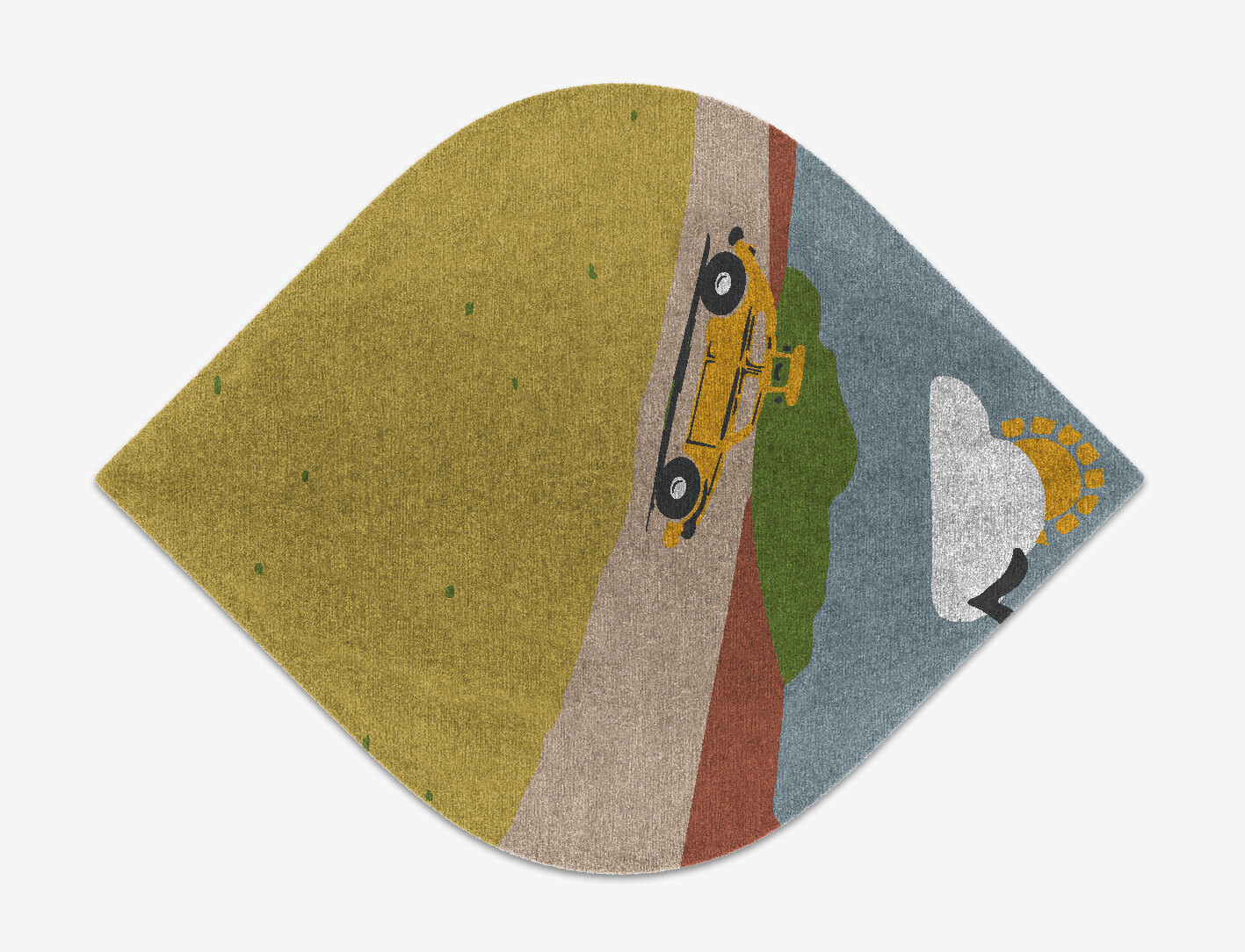 Sunny Race Kid Ogee Hand Knotted Tibetan Wool Custom Rug by Rug Artisan