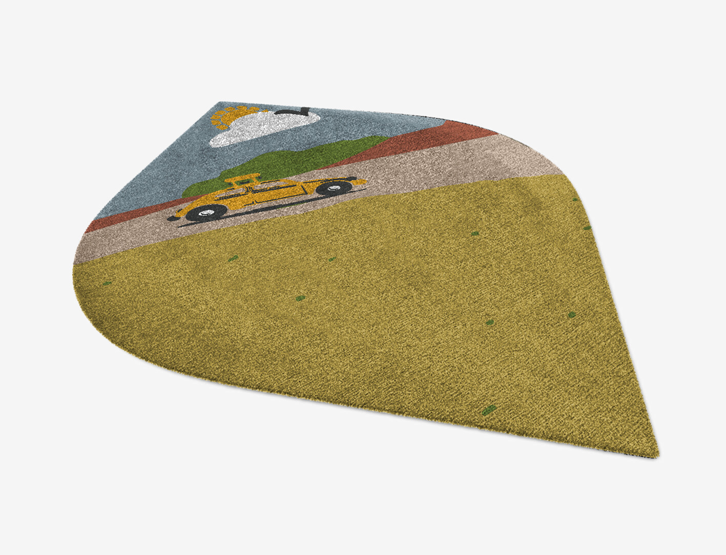Sunny Race Kid Ogee Hand Knotted Tibetan Wool Custom Rug by Rug Artisan