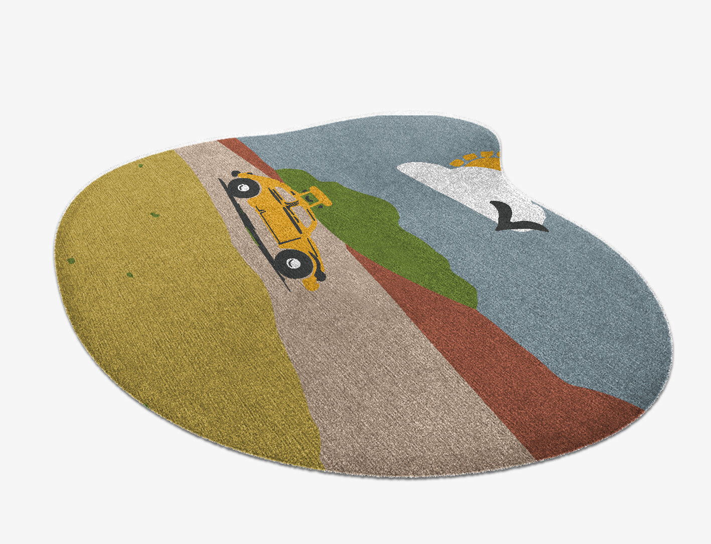 Sunny Race Kid Splash Hand Knotted Tibetan Wool Custom Rug by Rug Artisan