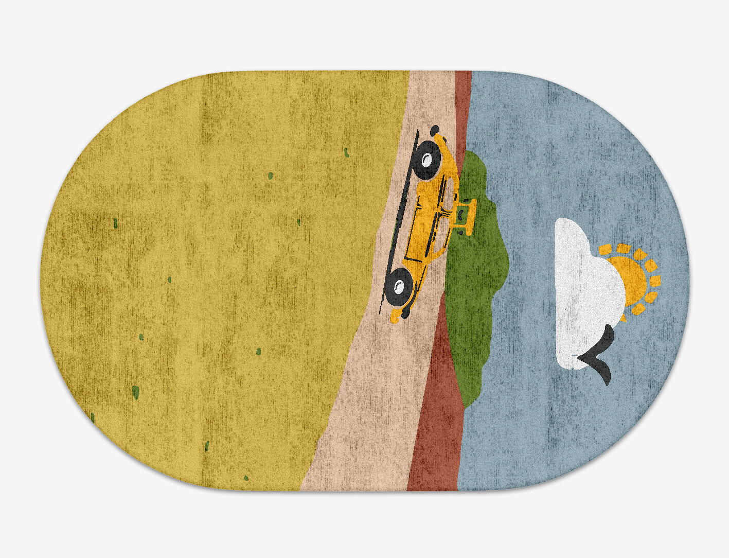 Sunny Race Kid Capsule Hand Tufted Bamboo Silk Custom Rug by Rug Artisan
