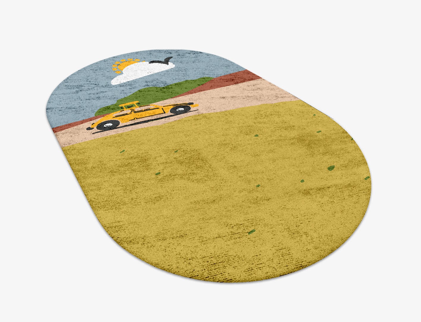 Sunny Race Kid Capsule Hand Tufted Bamboo Silk Custom Rug by Rug Artisan