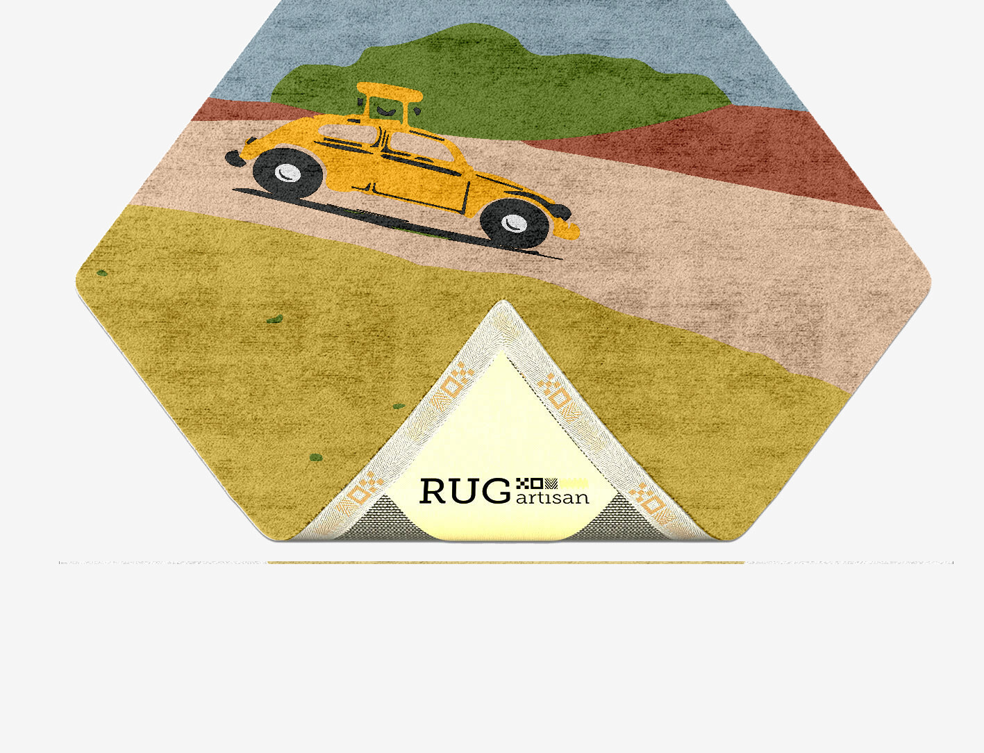 Sunny Race Kid Diamond Hand Tufted Bamboo Silk Custom Rug by Rug Artisan