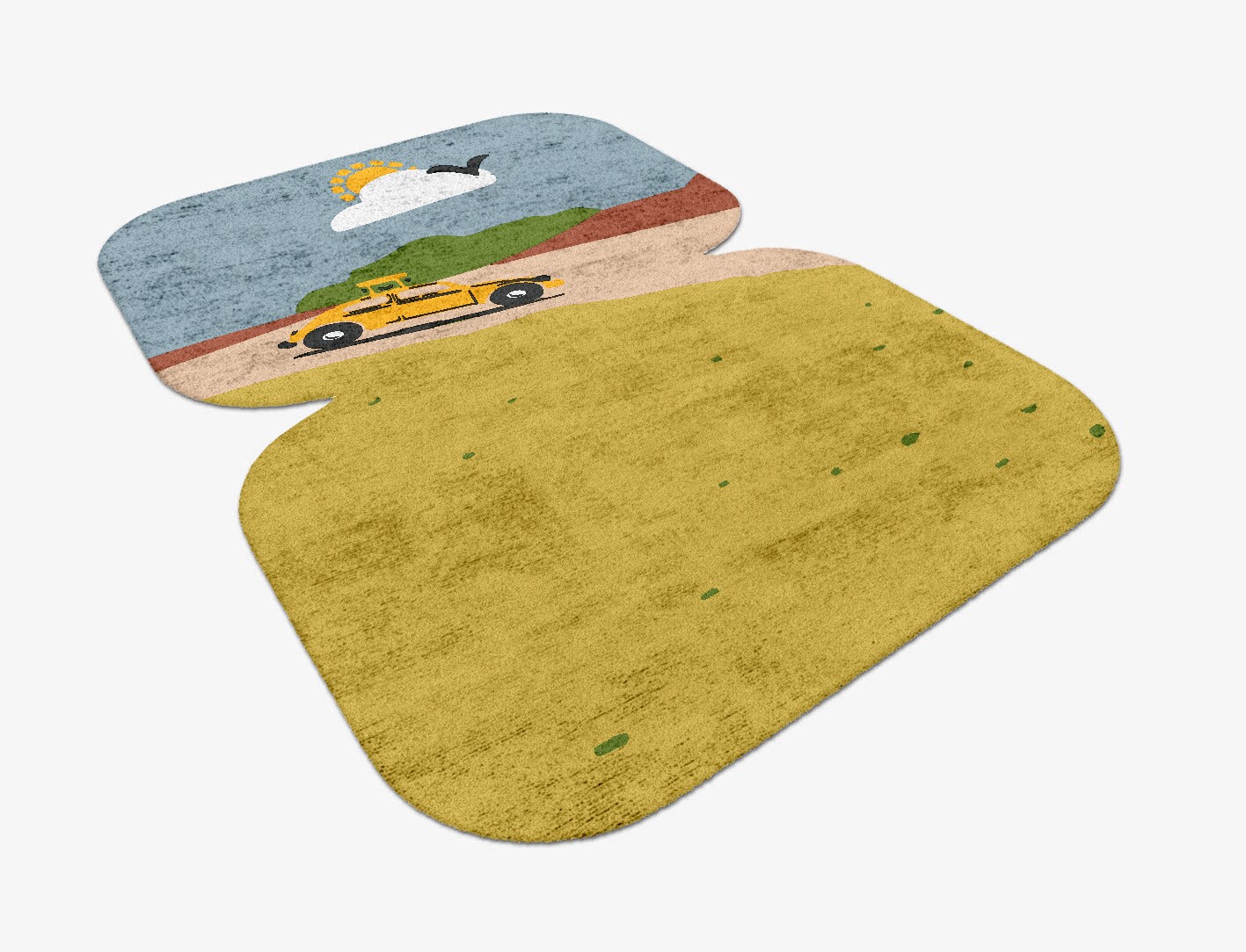 Sunny Race Kid Eight Hand Tufted Bamboo Silk Custom Rug by Rug Artisan