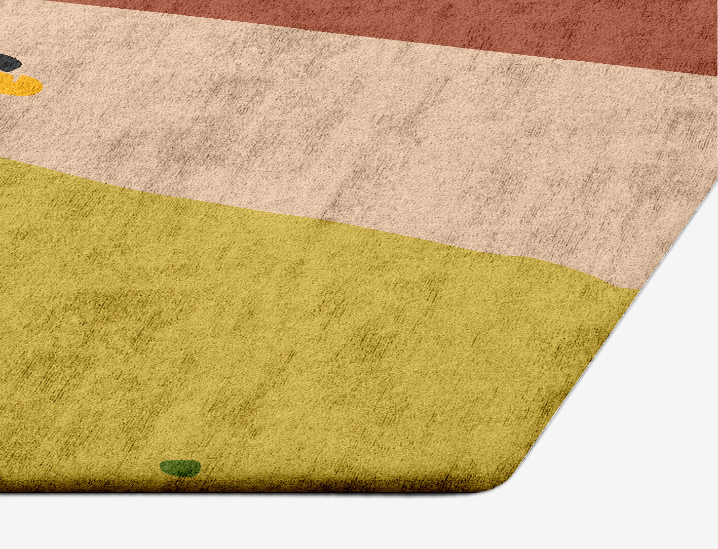 Sunny Race Kid Hexagon Hand Tufted Bamboo Silk Custom Rug by Rug Artisan