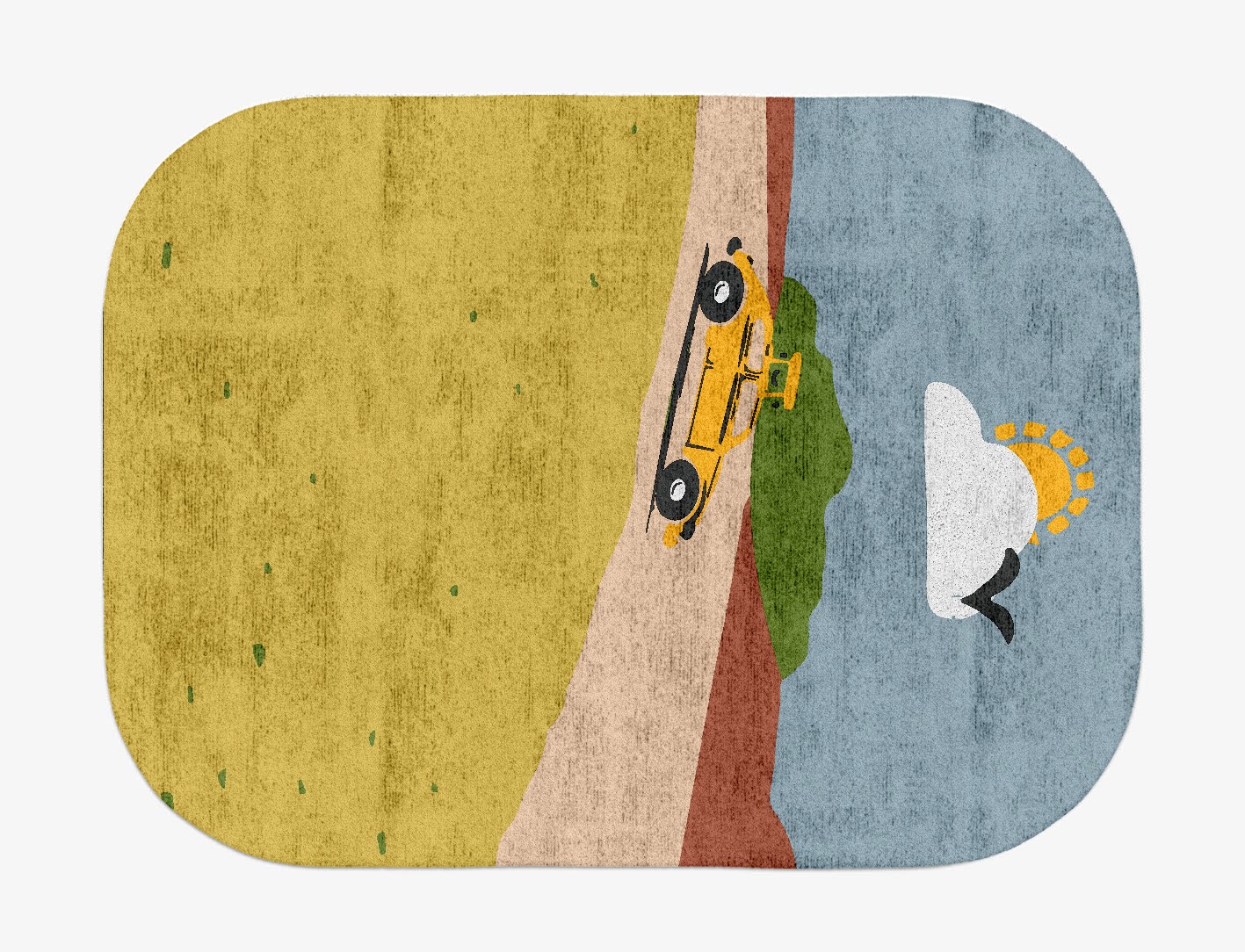 Sunny Race Kid Oblong Hand Tufted Bamboo Silk Custom Rug by Rug Artisan