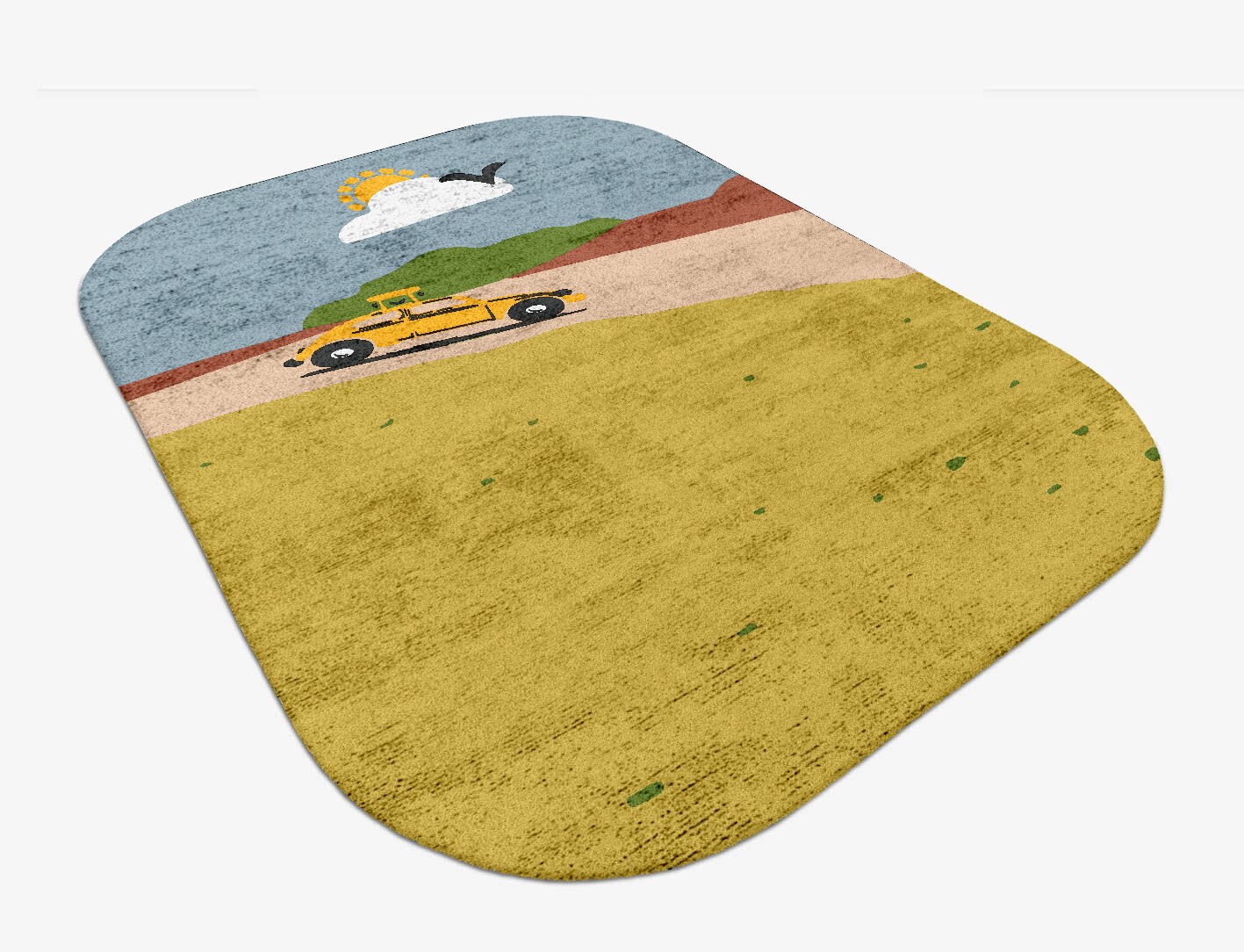 Sunny Race Kid Oblong Hand Tufted Bamboo Silk Custom Rug by Rug Artisan