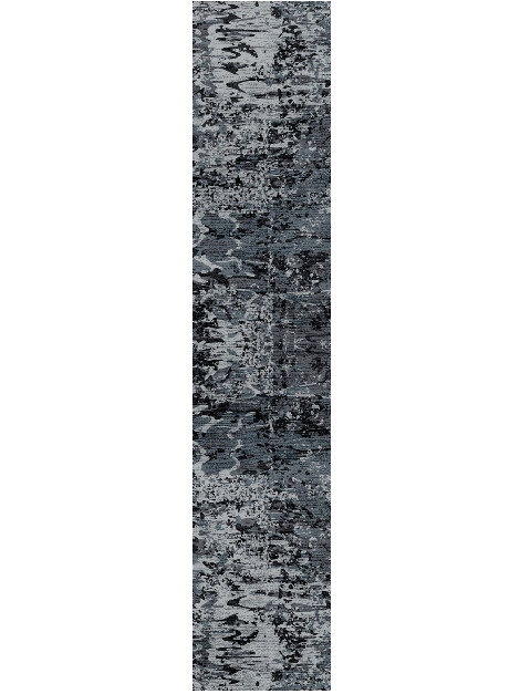 Surface Smog Monochrome Runner Hand Knotted Bamboo Silk Custom Rug by Rug Artisan