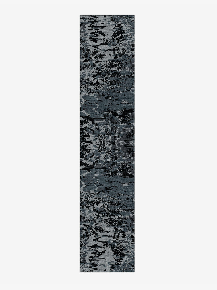 Surface Smog Monochrome Runner Hand Knotted Tibetan Wool Custom Rug by Rug Artisan