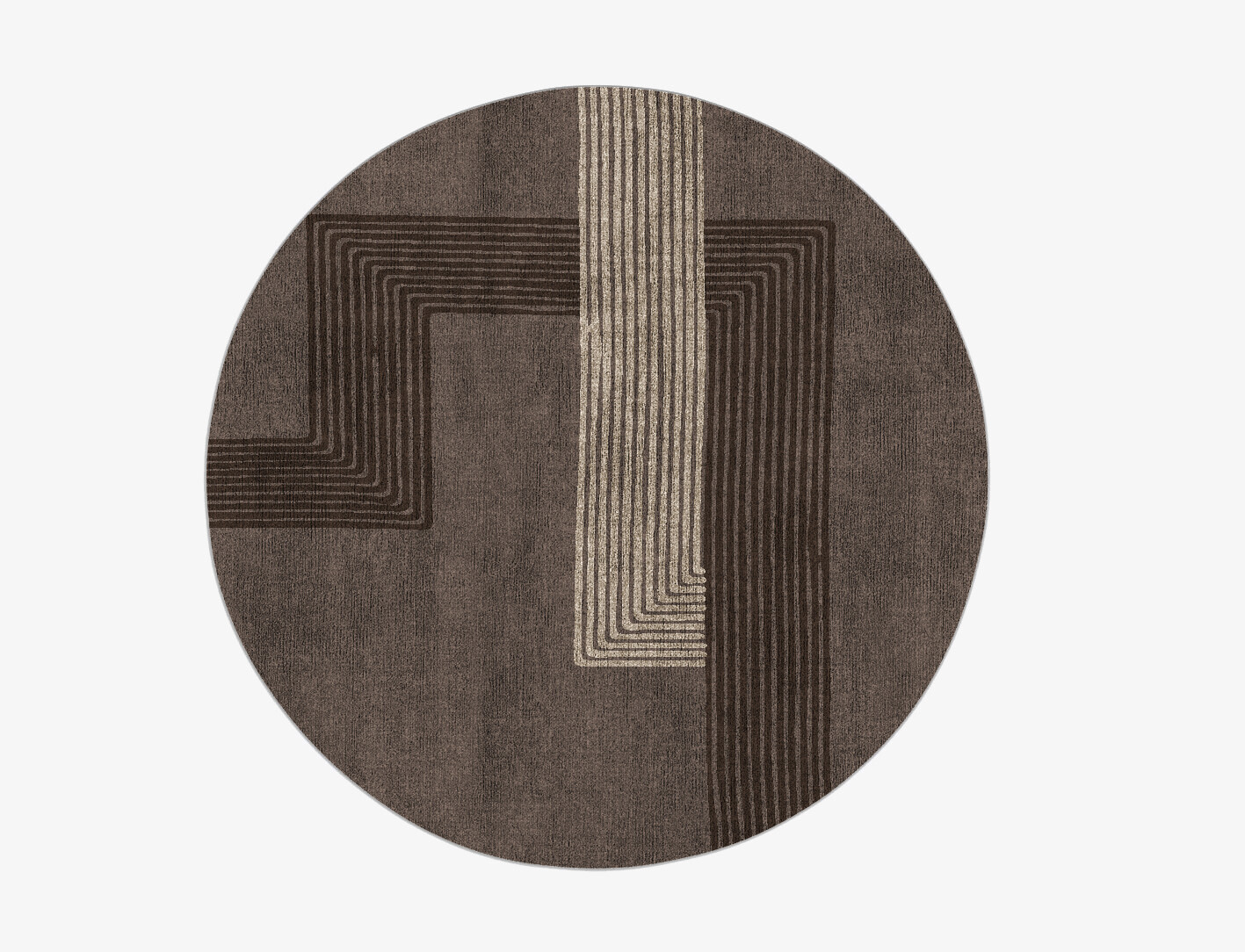 Surly Minimalist Round Flatweave Bamboo Silk Custom Rug by Rug Artisan