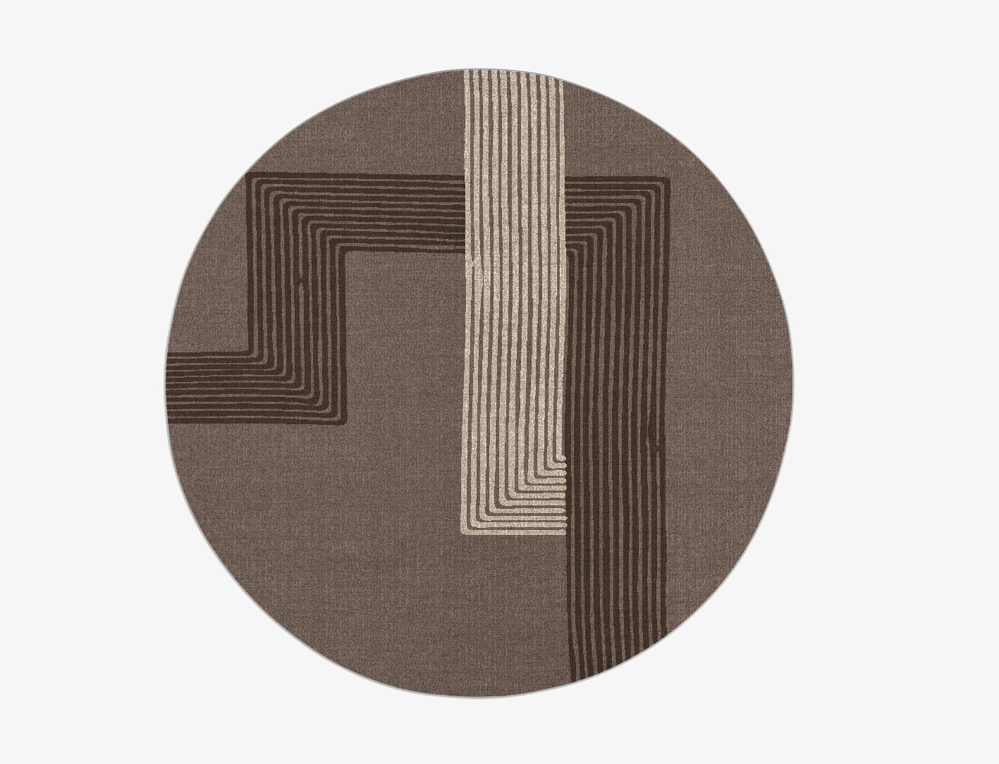 Surly Minimalist Round Flatweave New Zealand Wool Custom Rug by Rug Artisan