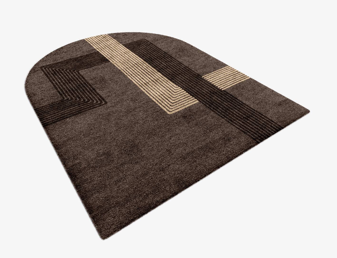 Surly Minimalist Arch Hand Knotted Bamboo Silk Custom Rug by Rug Artisan