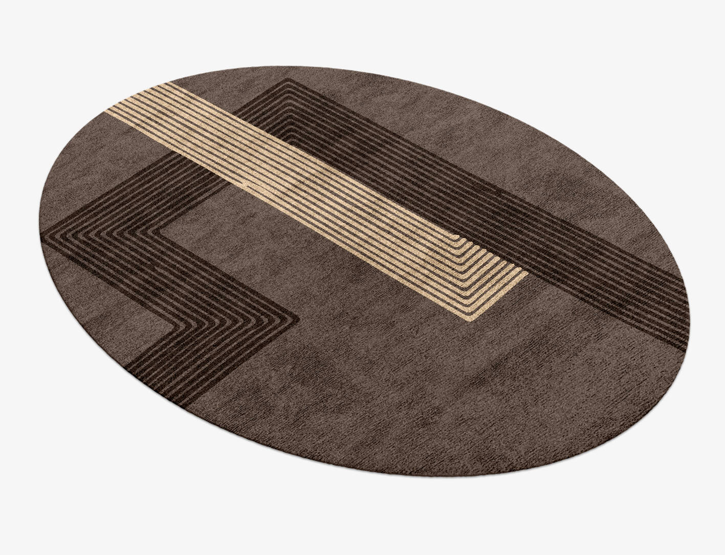 Surly Minimalist Oval Hand Knotted Bamboo Silk Custom Rug by Rug Artisan