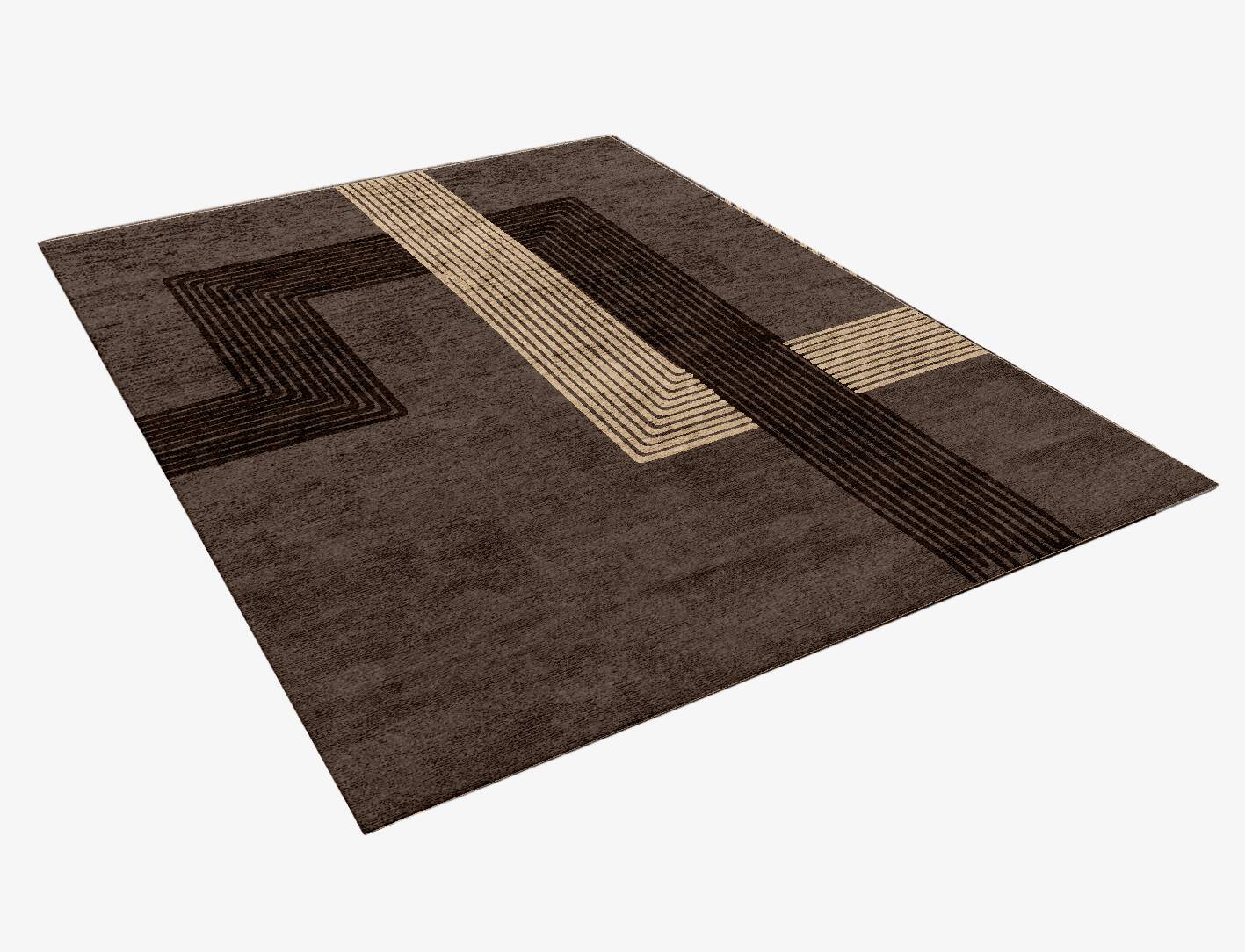 Surly Minimalist Rectangle Hand Knotted Bamboo Silk Custom Rug by Rug Artisan