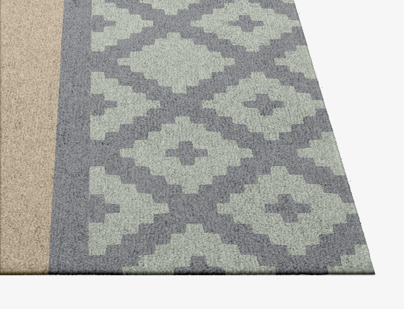 Swanson Geometric Square Hand Knotted Tibetan Wool Custom Rug by Rug Artisan