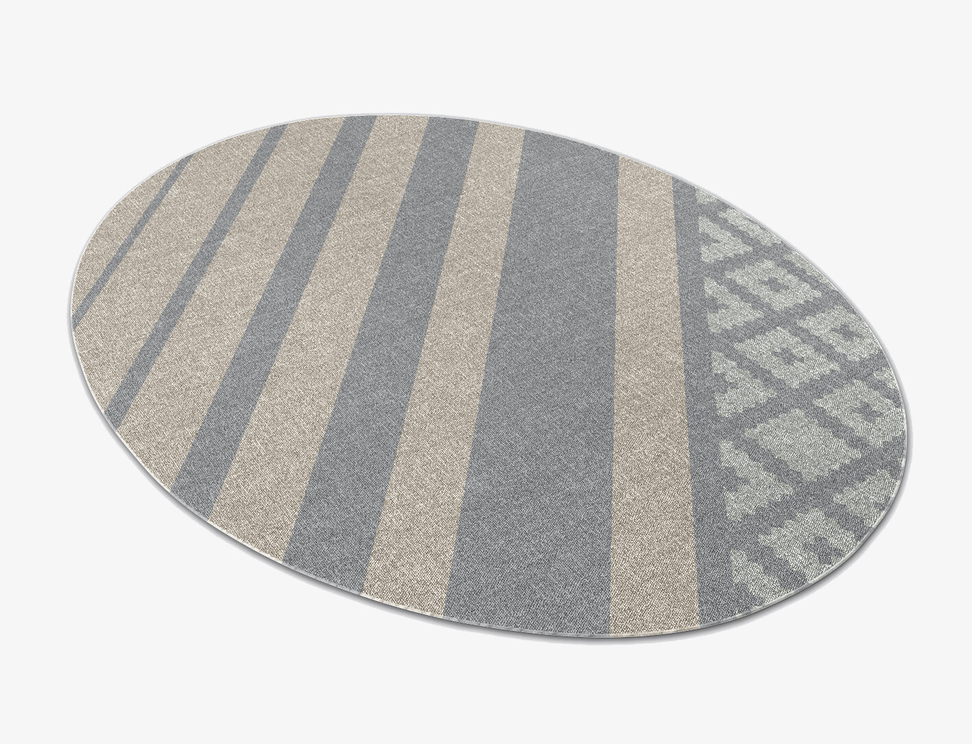 Swanson Geometric Oval Outdoor Recycled Yarn Custom Rug by Rug Artisan