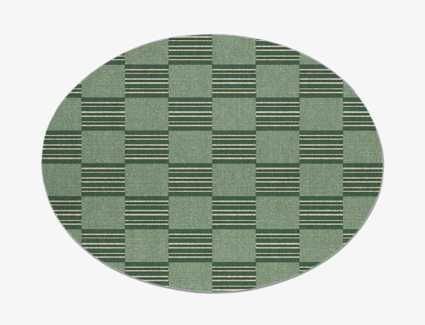 Sward Geometric Oval Flatweave New Zealand Wool Custom Rug by Rug Artisan