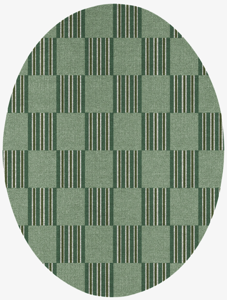 Sward Geometric Oval Flatweave New Zealand Wool Custom Rug by Rug Artisan