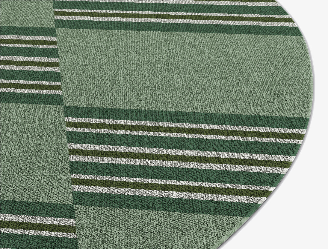 Sward Geometric Round Flatweave New Zealand Wool Custom Rug by Rug Artisan