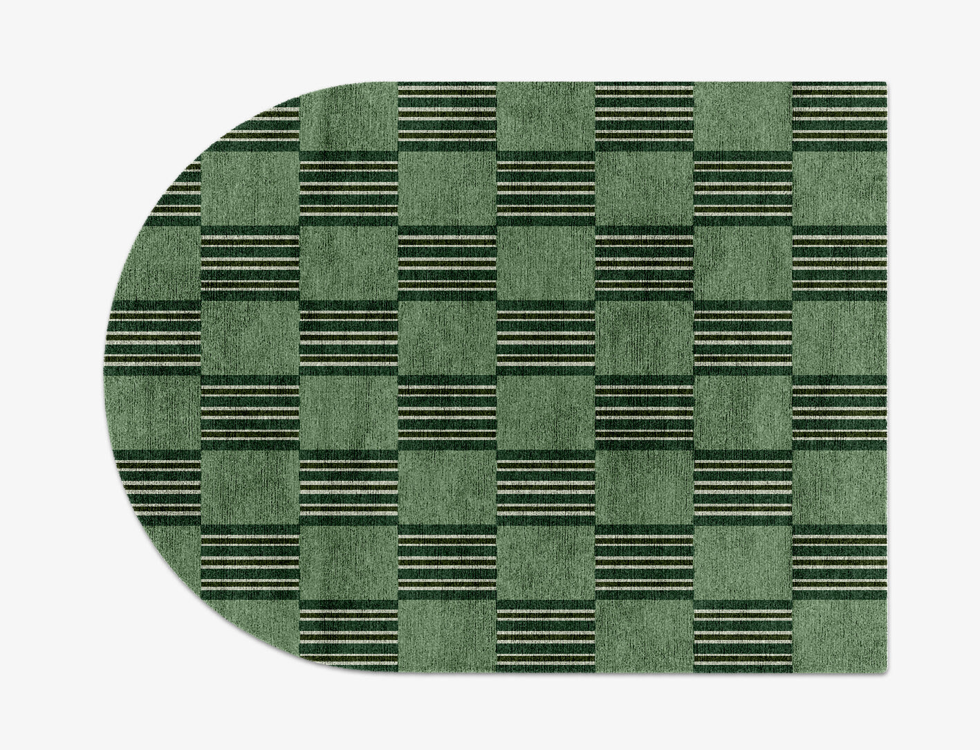 Sward Geometric Arch Hand Knotted Bamboo Silk Custom Rug by Rug Artisan