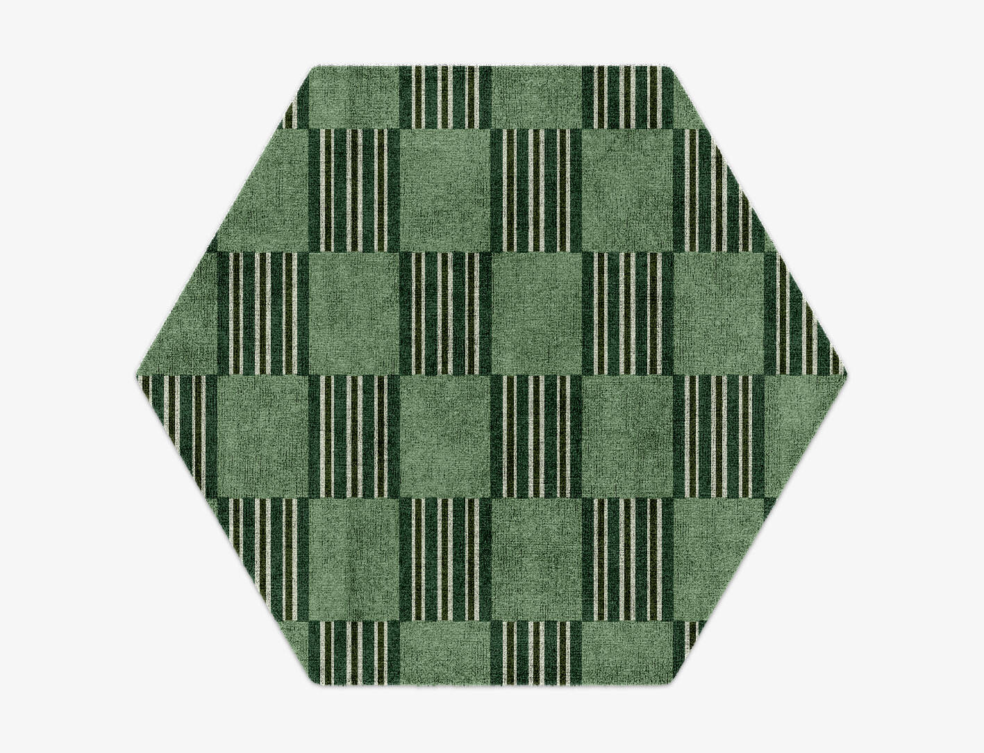 Sward Geometric Hexagon Hand Knotted Bamboo Silk Custom Rug by Rug Artisan