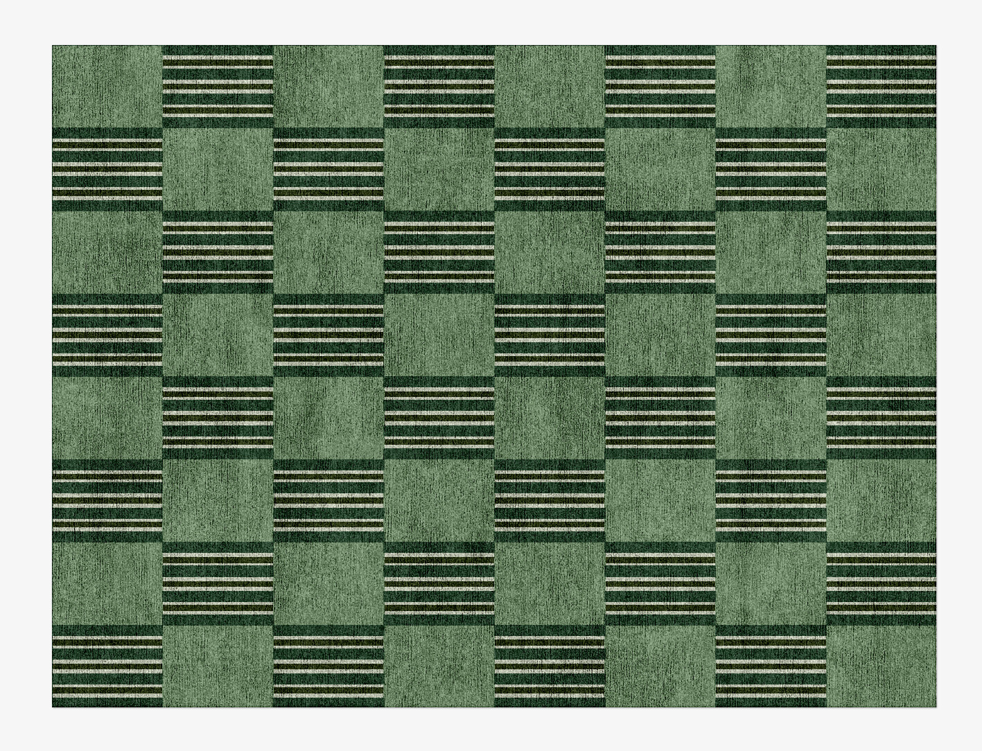 Sward Geometric Rectangle Hand Knotted Bamboo Silk Custom Rug by Rug Artisan