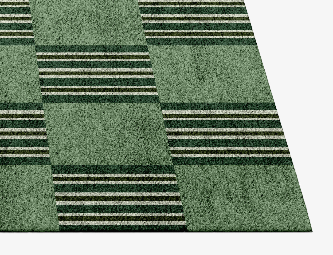 Sward Geometric Rectangle Hand Knotted Bamboo Silk Custom Rug by Rug Artisan