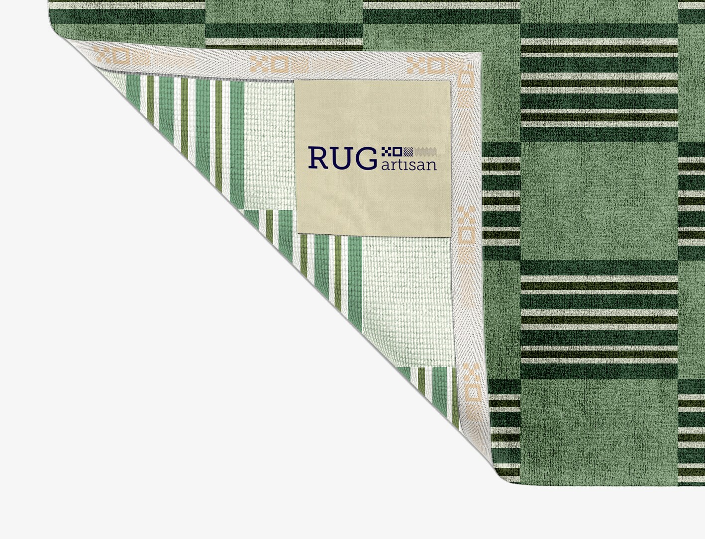 Sward Geometric Rectangle Hand Knotted Bamboo Silk Custom Rug by Rug Artisan