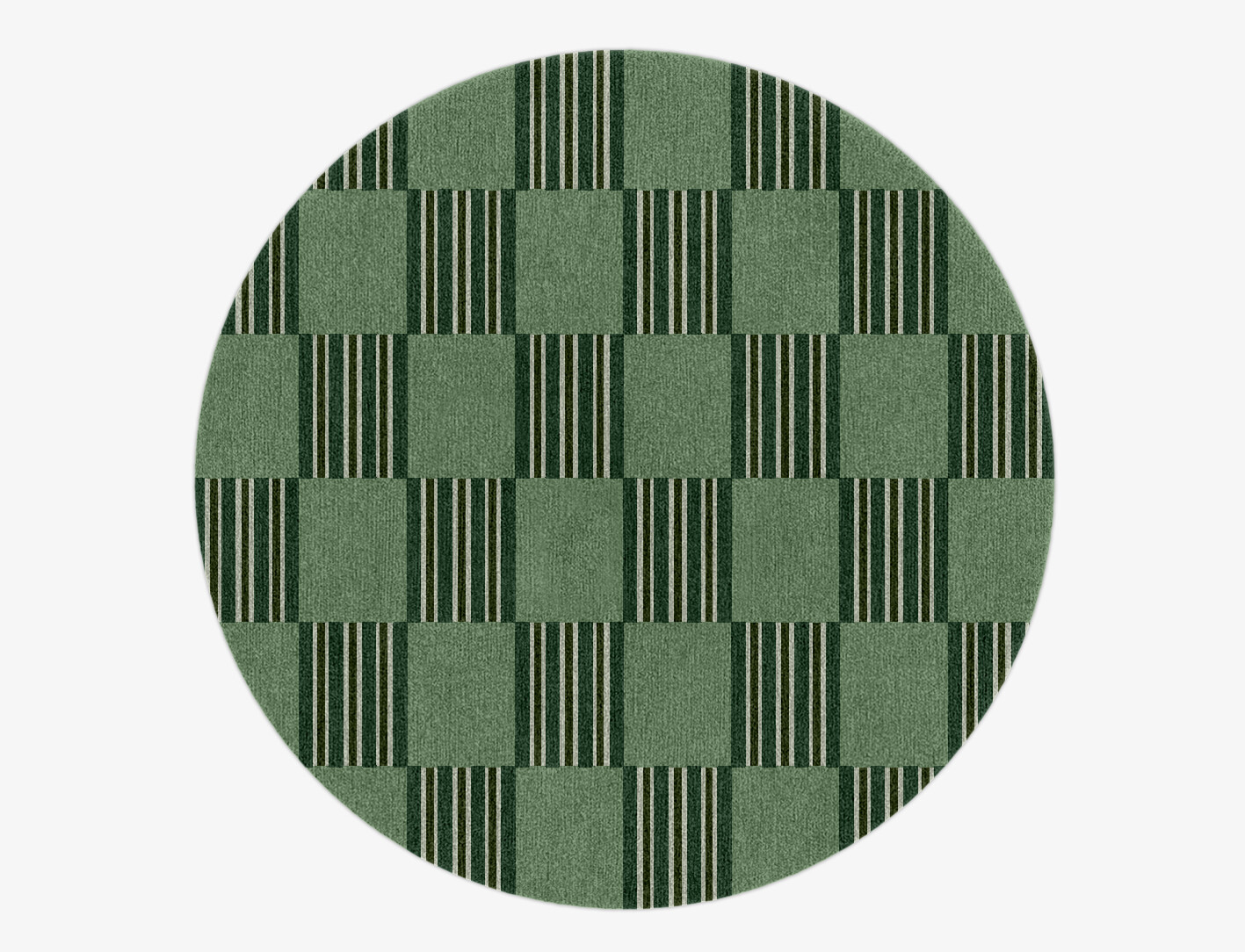 Sward Geometric Round Hand Knotted Tibetan Wool Custom Rug by Rug Artisan