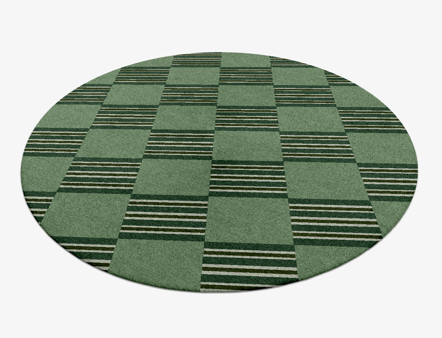 Sward Geometric Round Hand Knotted Tibetan Wool Custom Rug by Rug Artisan