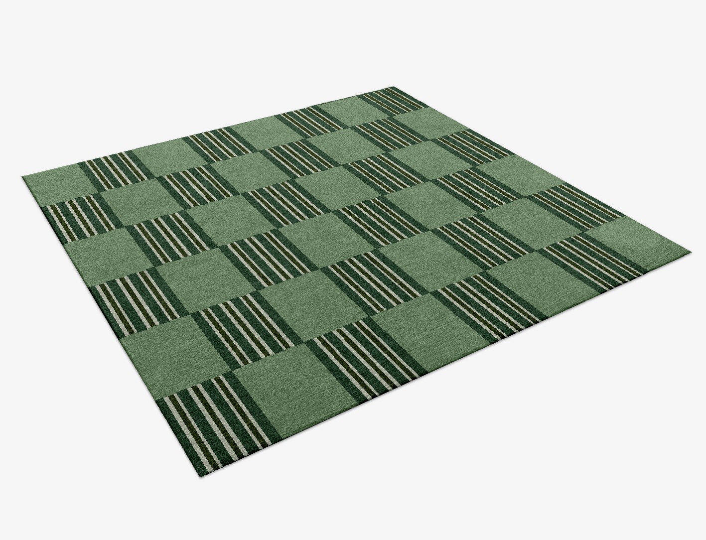 Sward Geometric Square Hand Knotted Tibetan Wool Custom Rug by Rug Artisan