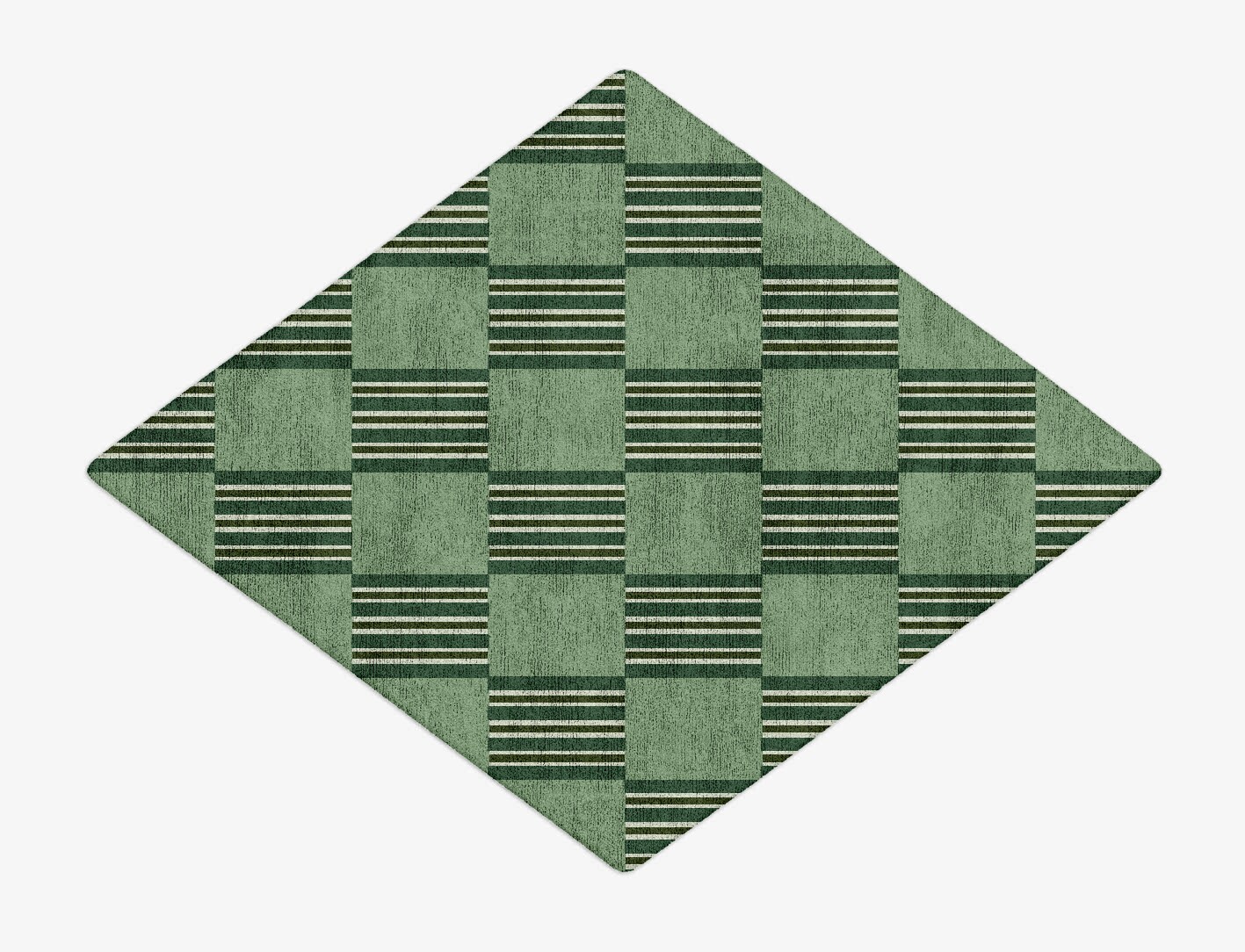 Sward Geometric Diamond Hand Tufted Bamboo Silk Custom Rug by Rug Artisan