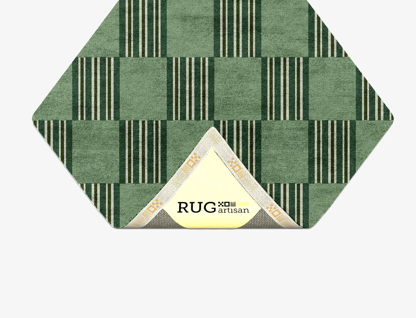 Sward Geometric Diamond Hand Tufted Bamboo Silk Custom Rug by Rug Artisan