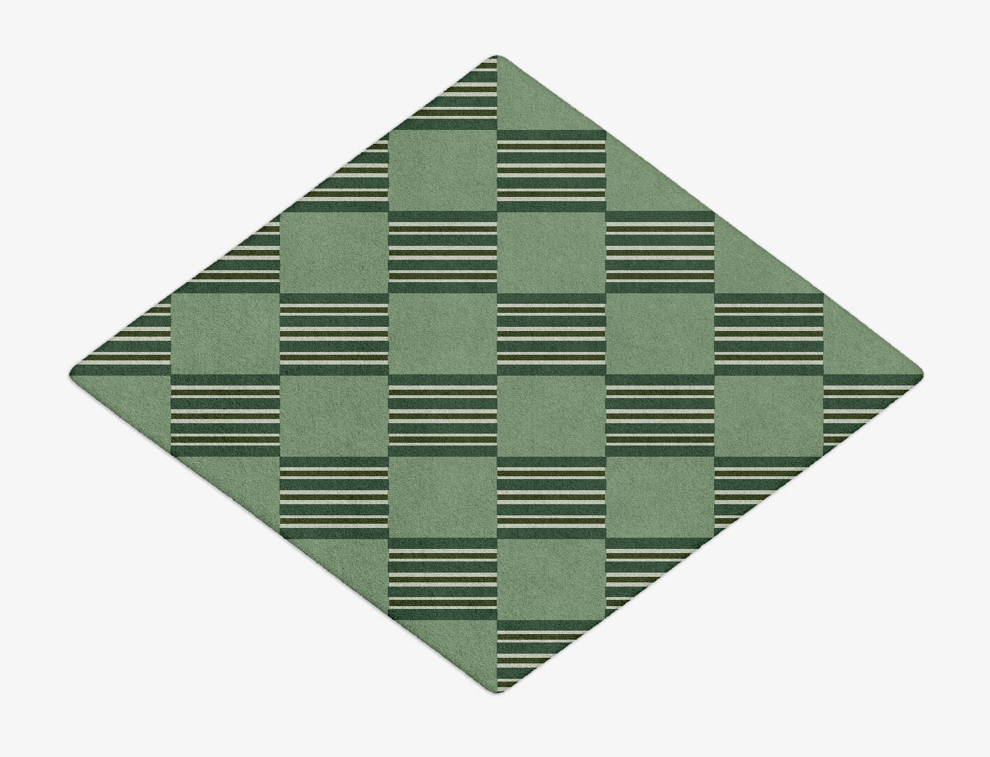 Sward Geometric Diamond Hand Tufted Pure Wool Custom Rug by Rug Artisan