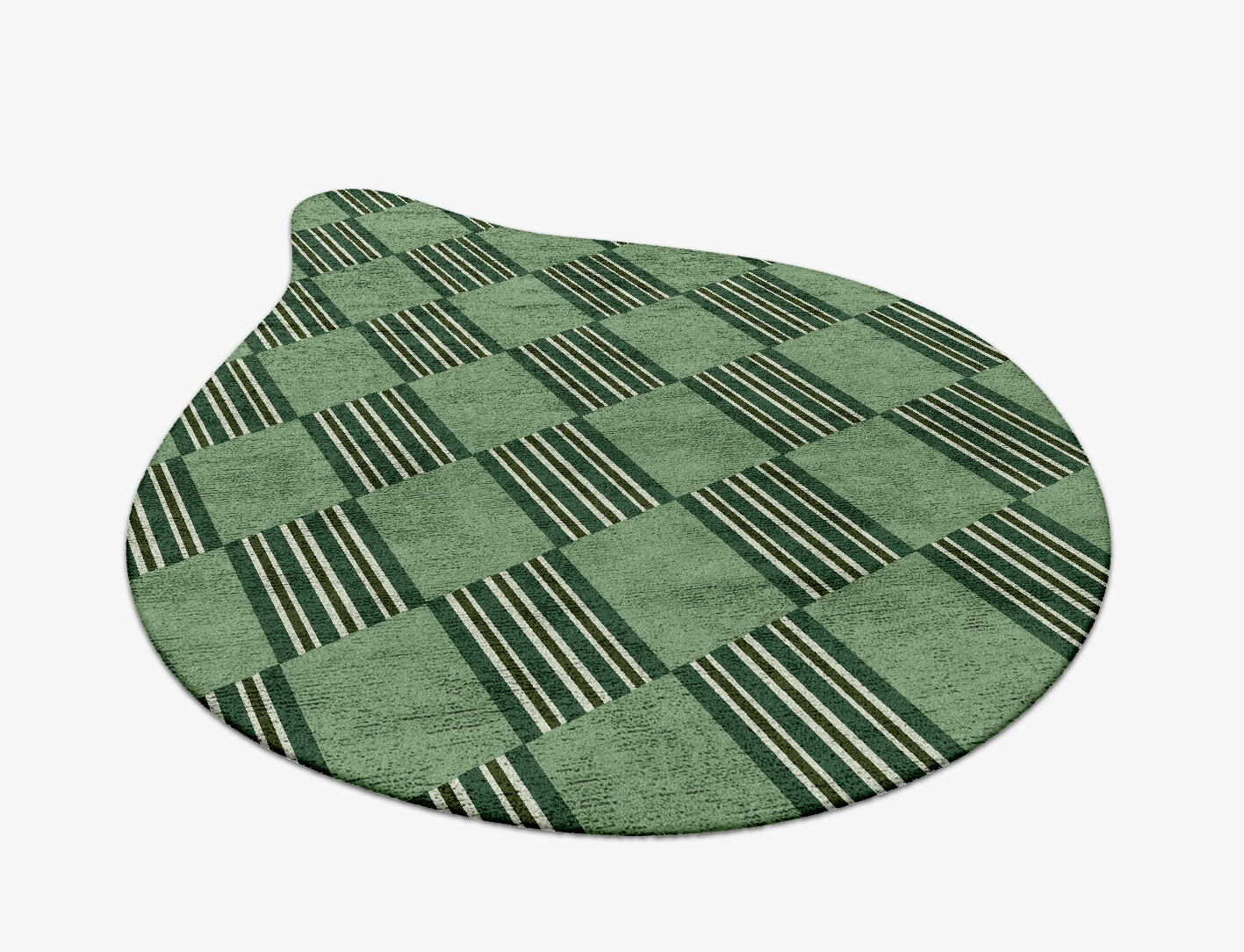 Sward Geometric Drop Hand Tufted Bamboo Silk Custom Rug by Rug Artisan
