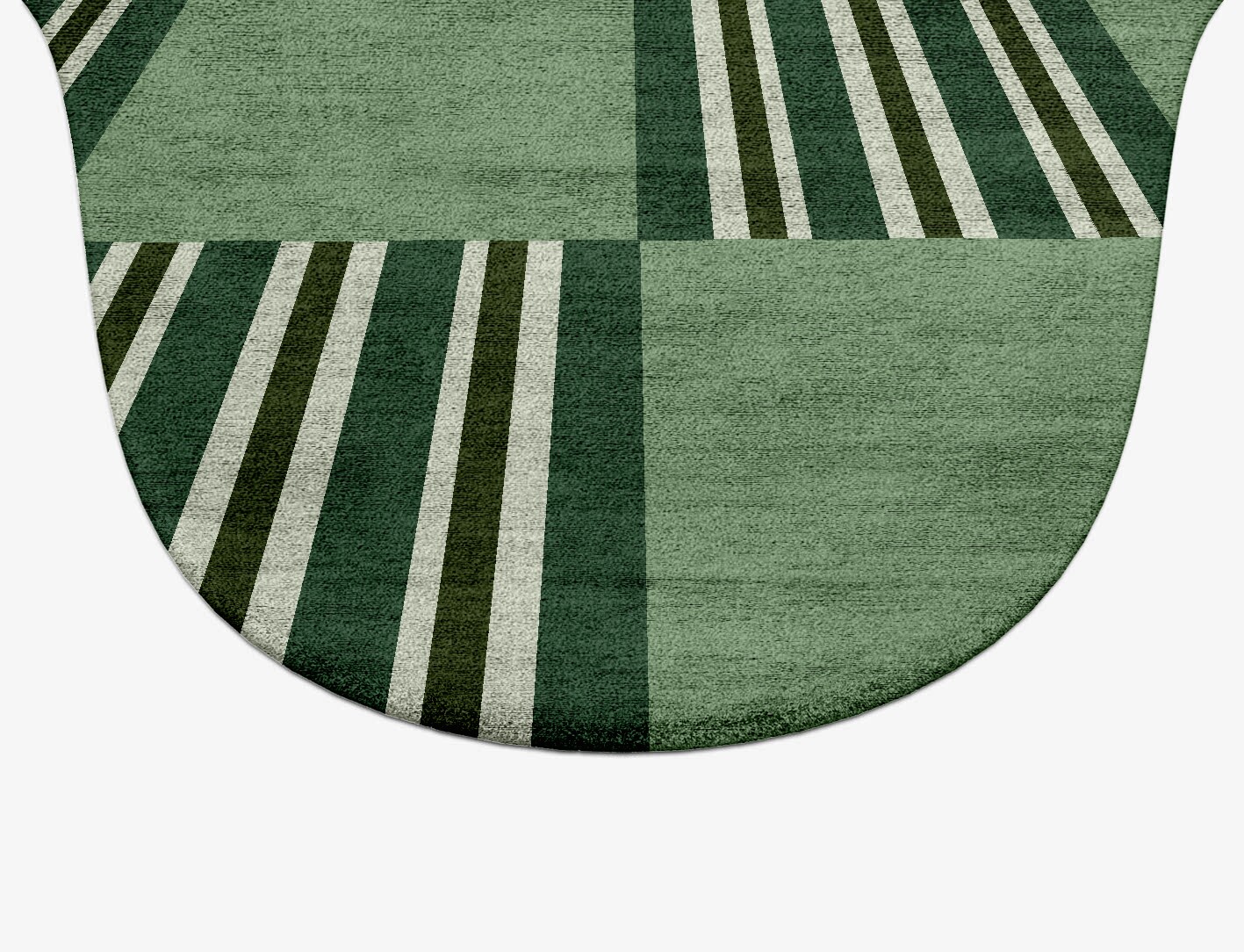 Sward Geometric Drop Hand Tufted Bamboo Silk Custom Rug by Rug Artisan