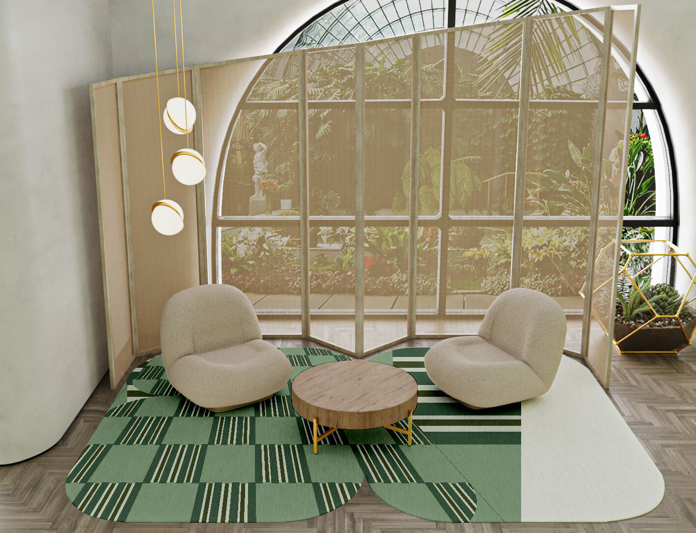 Sward Geometric Eight Hand Tufted Pure Wool Custom Rug by Rug Artisan