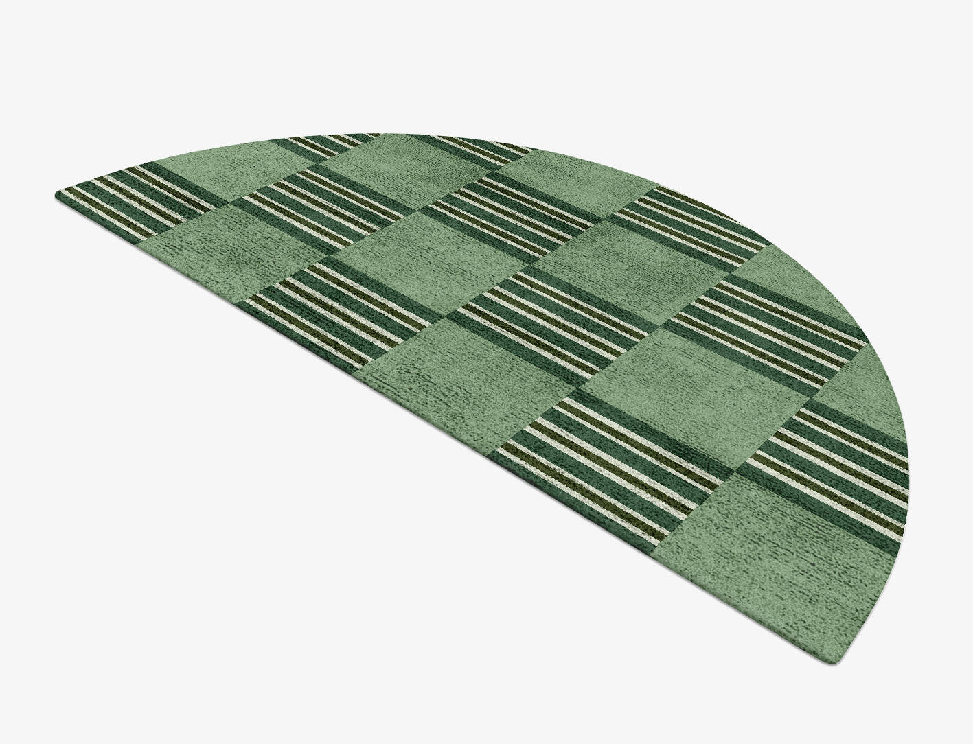 Sward Geometric Halfmoon Hand Tufted Bamboo Silk Custom Rug by Rug Artisan