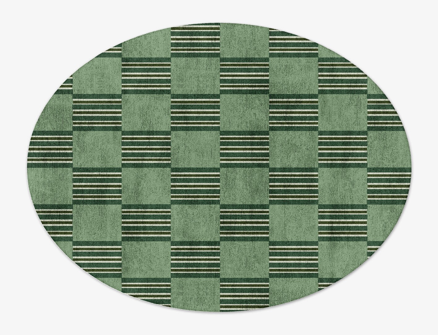Sward Geometric Oval Hand Tufted Bamboo Silk Custom Rug by Rug Artisan