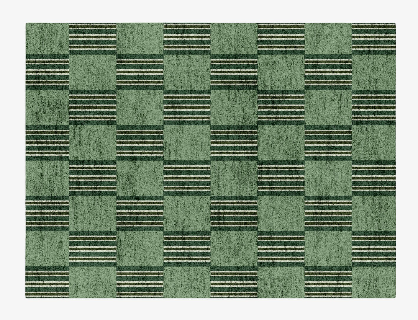 Sward Geometric Rectangle Hand Tufted Bamboo Silk Custom Rug by Rug Artisan