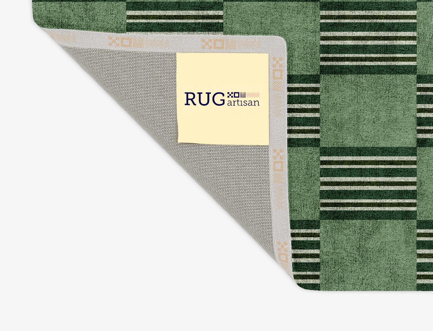 Sward Geometric Rectangle Hand Tufted Bamboo Silk Custom Rug by Rug Artisan