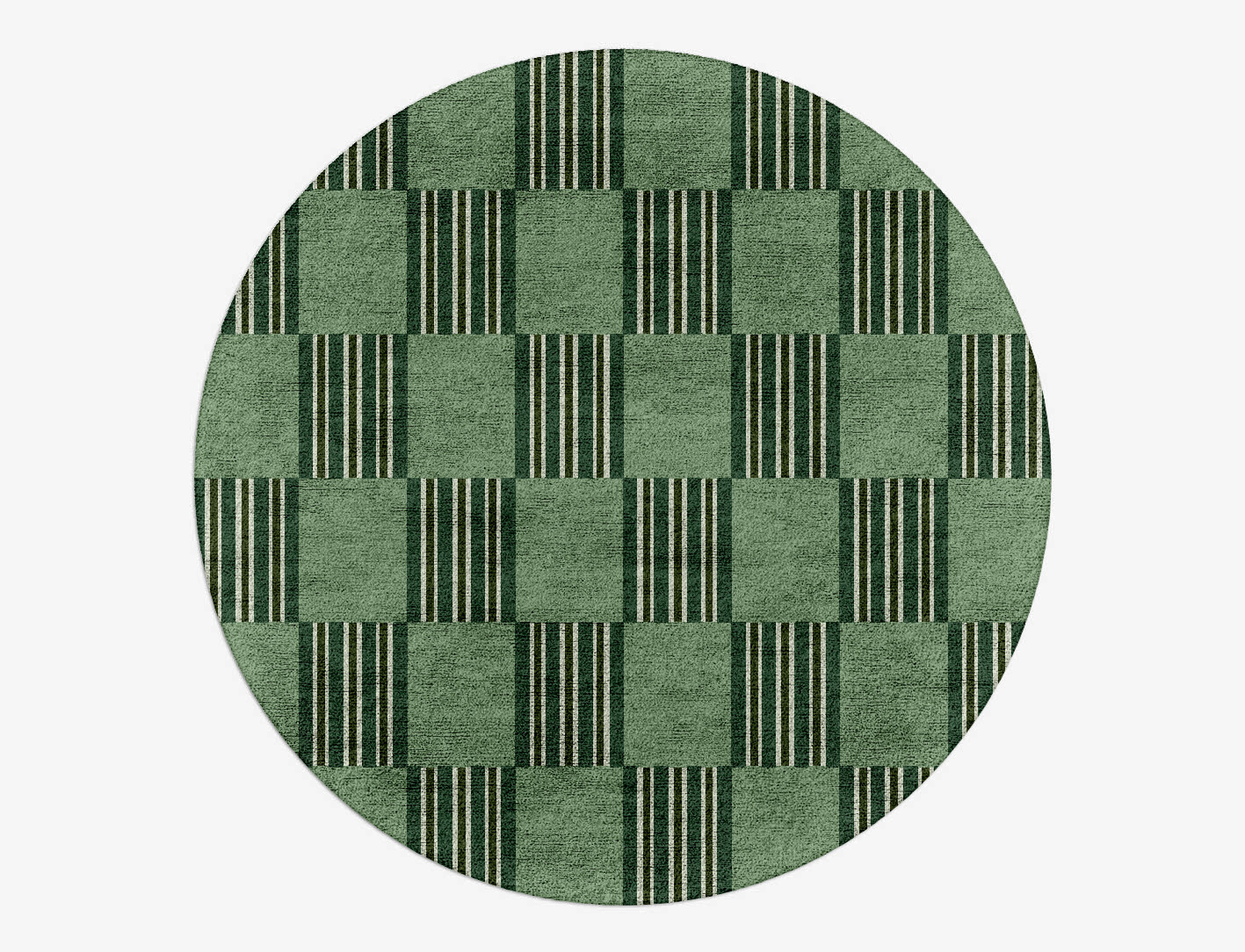Sward Geometric Round Hand Tufted Bamboo Silk Custom Rug by Rug Artisan