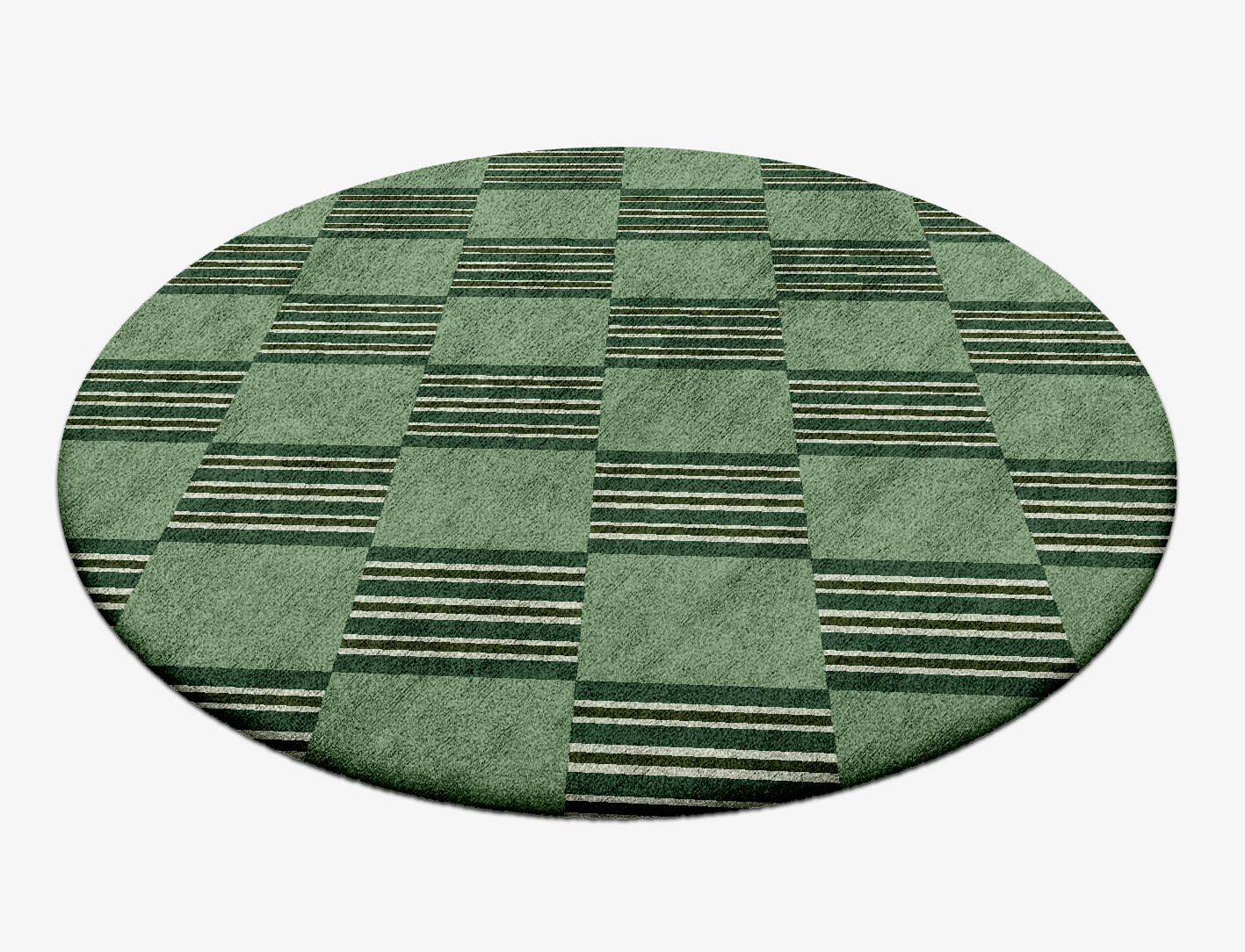 Sward Geometric Round Hand Tufted Bamboo Silk Custom Rug by Rug Artisan