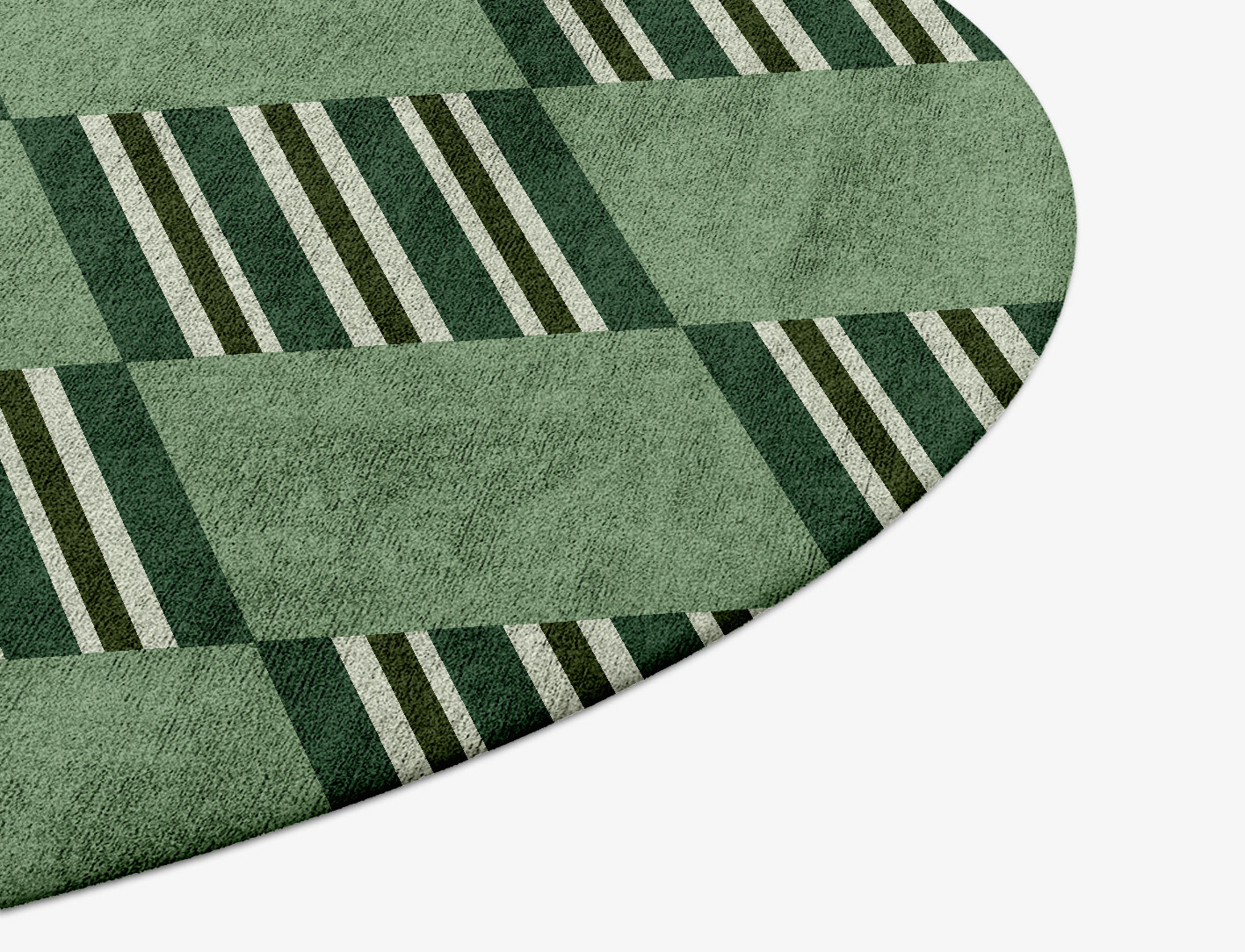 Sward Geometric Round Hand Tufted Bamboo Silk Custom Rug by Rug Artisan
