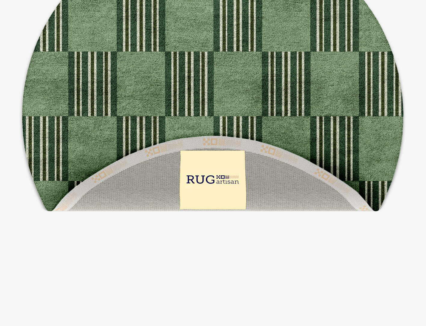 Sward Geometric Round Hand Tufted Bamboo Silk Custom Rug by Rug Artisan