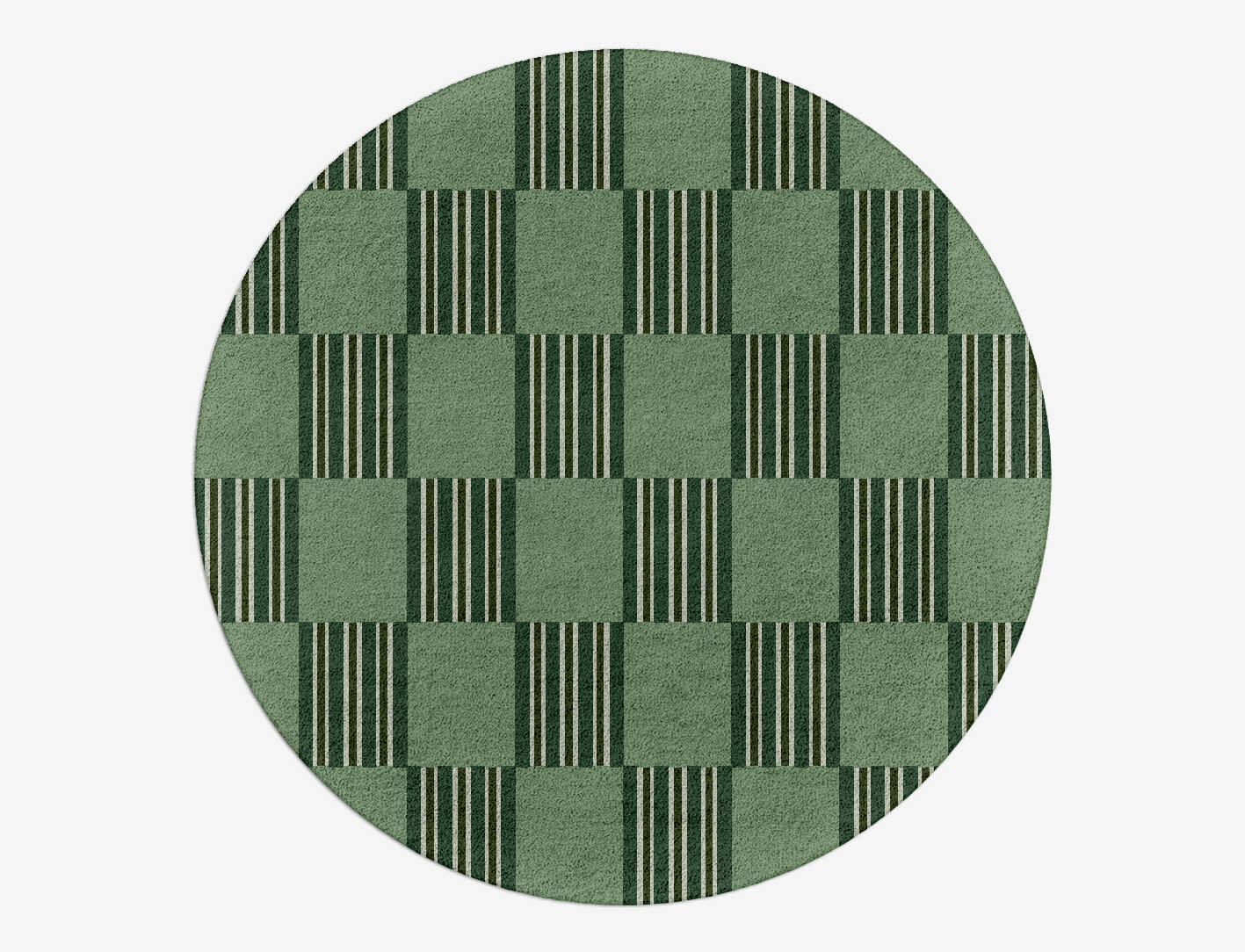 Sward Geometric Round Hand Tufted Pure Wool Custom Rug by Rug Artisan