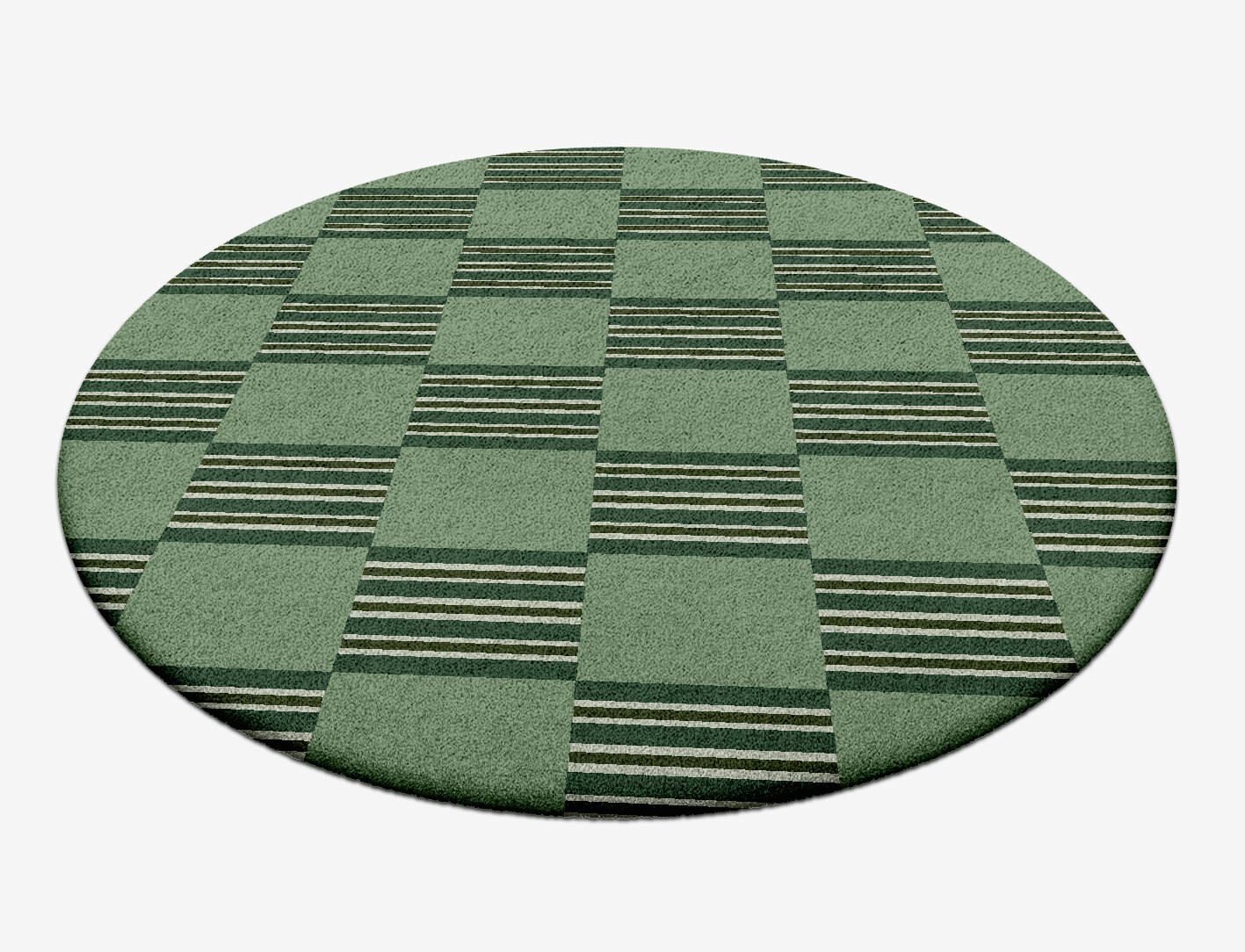 Sward Geometric Round Hand Tufted Pure Wool Custom Rug by Rug Artisan