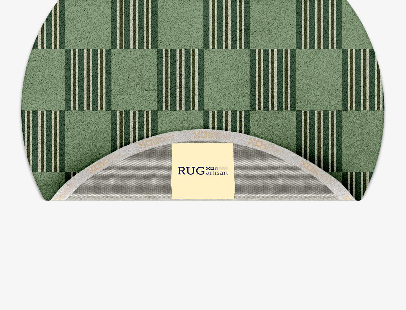 Sward Geometric Round Hand Tufted Pure Wool Custom Rug by Rug Artisan